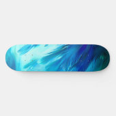 Blauwgroene Veer Abstract Persoonlijk Skateboard (Horizontaal)