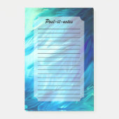 Blauwgroene Veer Abstract Post-it® Notes (Voorkant)