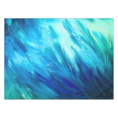 Blauwgroene Veer Abstract Tafelkleed (Voorkant (Horizontaal))