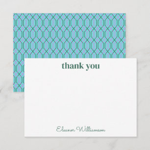 Blauwgroene Vintage Bruiloft Uitnodiging Met Dankw