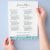 Blauwgroene Vintage Paisley Kant Flyer (Hand)