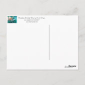 Blauwgroene vlinder briefkaart (Achterkant)