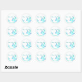 Blauwgroene vlinder Stickers (Vel)