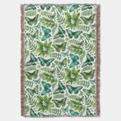 Blauwgroene vlinders deken (Voorkant Verticaal)