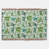 Blauwgroene vlinders deken (Voorkant)