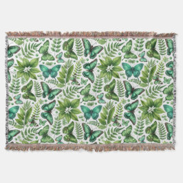 Blauwgroene vlinders deken