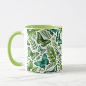 Blauwgroene vlinders mok (Links)