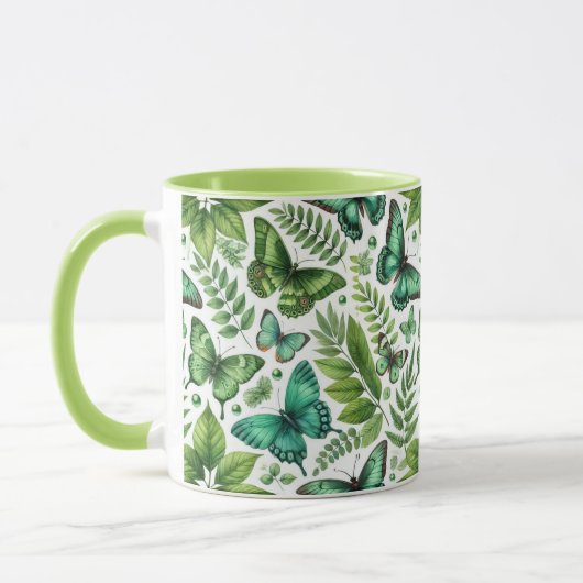 Blauwgroene vlinders mok (Links)