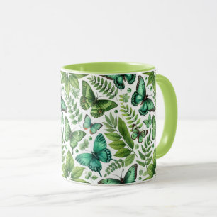 Blauwgroene Vlinders Mok