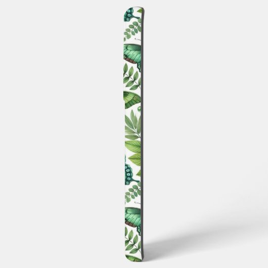 Blauwgroene vlinders samsung galaxy hoesje (Linkerkant)