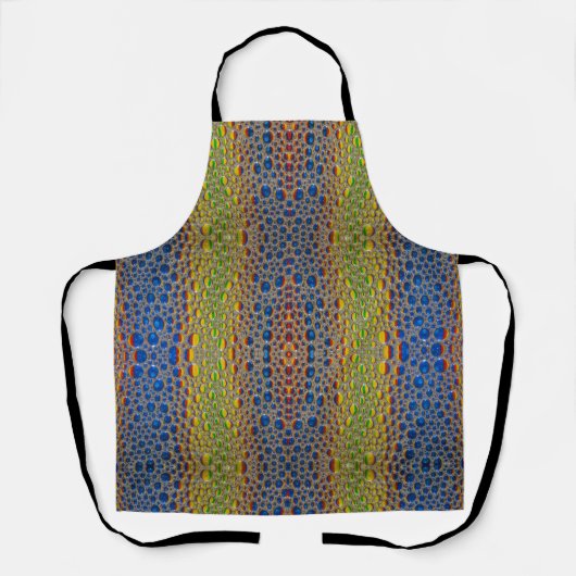 Blauwgroene waterdruppels Abstract Schort (Voorkant)