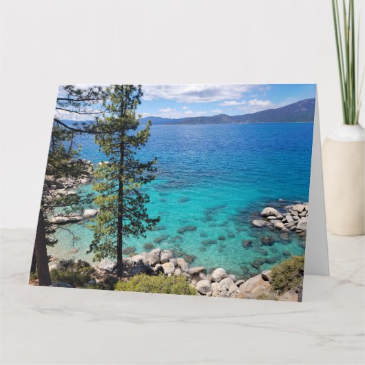 Blauwgroene wateren van het Lake Tahoe Kaart (Voorkant)