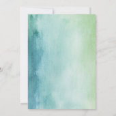 Blauwgroene Waterverf 60ste verjaardag voor hem Kaart (Achterkant)