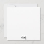 Blauwgroene Waterverf Blockprint Notecard Unfolded Bedankkaart (Achterkant)