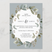 Blauwgroene Waterverf Greeney verlaat bruiloft