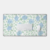 Blauwgroene waterverf wilde bloem bureaumat (Keyboard & Muis)