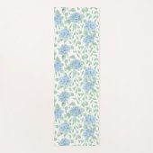 Blauwgroene wilde bloem aquarel yogamat (Voorkant)