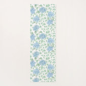 Blauwgroene wilde bloem aquarel yogamat (Achterkant)