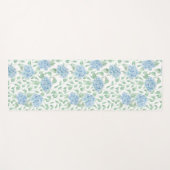 Blauwgroene wilde bloem aquarel yogamat (Voorkant (horizontaal))