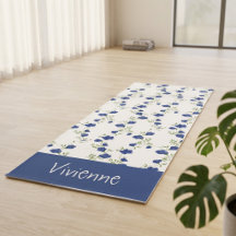 Blauwgroene wilde bloem waterverf aangepaste naam