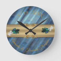 Blauwgroene zijde van metaal - goudpekels Veer