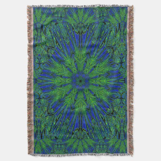 Blauwgroene zomer deken (Voorkant Verticaal)