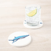 Blauwhaaienonderzetter Zandsteen Onderzetter (Zijkant)