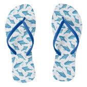 Blauwhaaienpatroon Teenslippers (Voetbed)