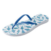 Blauwhaaienpatroon Teenslippers (Schuin)