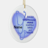 Blauwhart Ophthalmic Nurse Keramisch Ornament (Rechts)