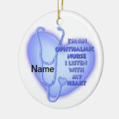 Blauwhart Ophthalmic Nurse Keramisch Ornament (Links)