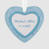 Blauwhart voor eerste kerstmis Baby Ornament (achterkant)