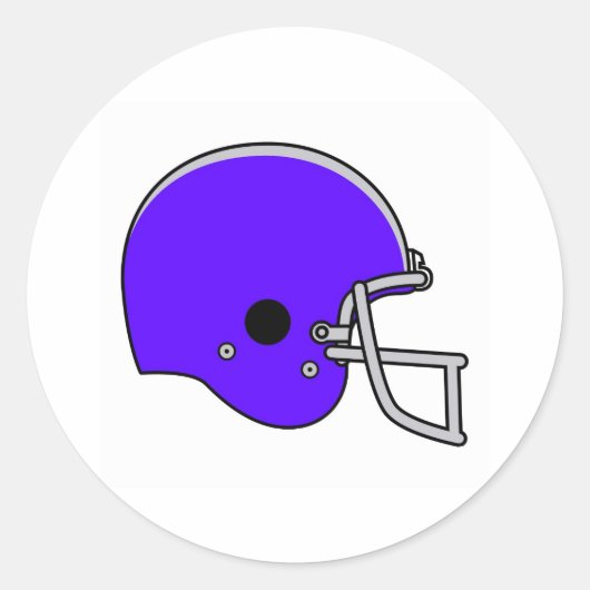 blauwhelm van football ronde sticker (Voorkant)