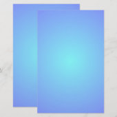 Blauwhemelkleuren Verloop Aqua Blues Stationery Briefpapier (Voorkant / Achterkant)