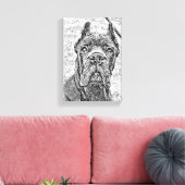 Blauwhond van Corso corsa Canvas Afdruk (Insitu (Woonkamer))