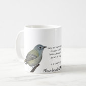 Blauwhoofdige Vireo Poetry White Coffee Mok (Voorkant links)