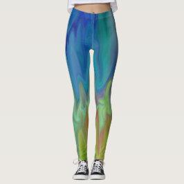 Blauwige Abstracte Leggings