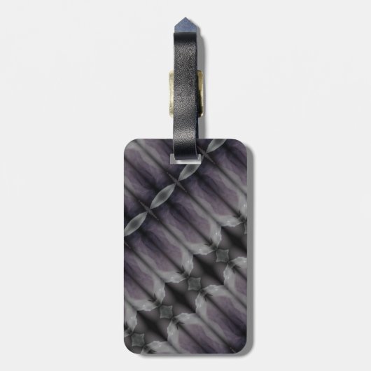 Blauwige Ikat Mist Bagagelabel (Achterkant verticaal)