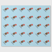 Blauwjongetje 1e Birthday teddy beer wrapting pape Cadeaupapier (Vlak)