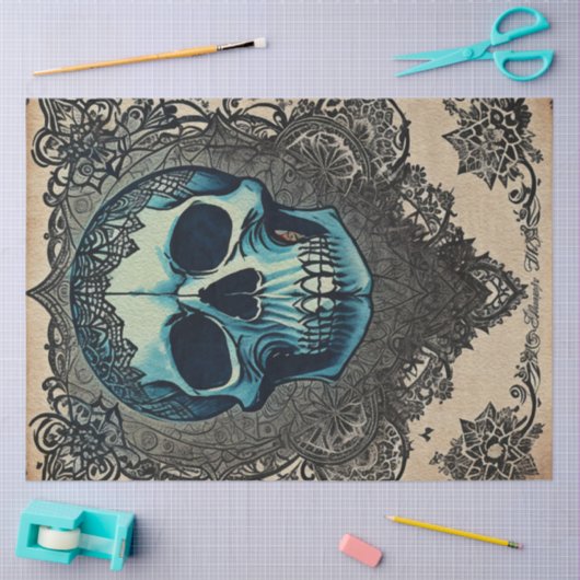 Blauwkeelbaars Tissuepapier (Craft)