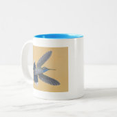 Blauwkeelvogel Mok met twee tinten (Voorkant links)