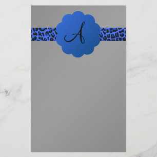 Blauwkever-boommonogram Briefpapier