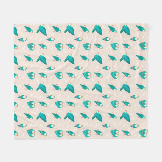 Blauwkever Fleece Deken (Voorkant (Horizontaal))