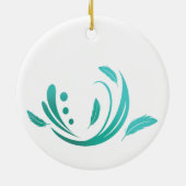 Blauwkever Keramisch Ornament (Achterkant)
