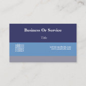 Blauwkleurblok Classy    ProfessionalNavy Blue Visitekaartje (Achterkant)