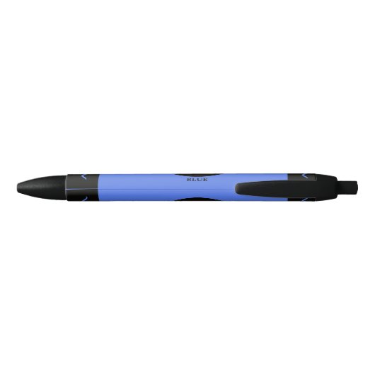Blauwkleurige Crayon-logo Zwarte Inkt Pen (Achterkant)
