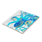 Blauwkleurige ocopi tegeltje (Zijkant)