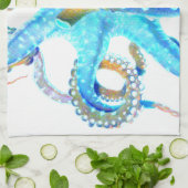 Blauwkleurige ocopi theedoek (Gevouwen)