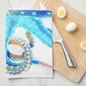 Blauwkleurige ocopi theedoek (Quarter Fold)