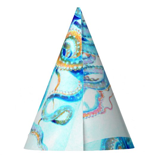 Blauwkleurige octopus feesthoedjes (Achterkant)